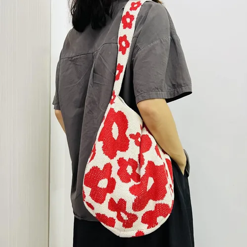 Miniatura 4 de Bolso cruzado de ganchillo con diseño de hadas Y2K para mujer, bolso de compras de moda, bolso de hombro de punto