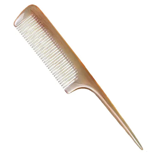 Miniatura 11 de Peine de cuerno de oveja natural antiestático 100% hecho a mano de primera calidad, peine de masaje profesional para desenredar (Mellowandfull)