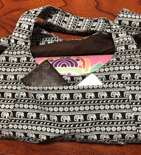Miniatura 5 de Aozora Bolsa para esterilla de yoga grande con bolsillos para tapetes con bolsillos de almacenamiento multifuncionales, ligera y duradera Elefante