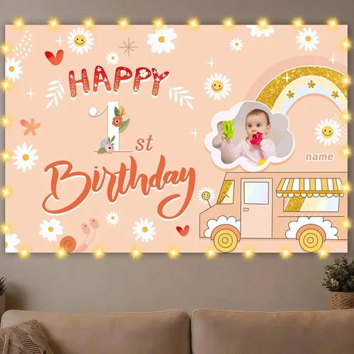Miniatura 20 de Dicodes Decoraciones de cumpleaños de unicornio personalizadas para niñas, pancarta de cumpleaños de unicornio, decoración de cumpleaños de princesa