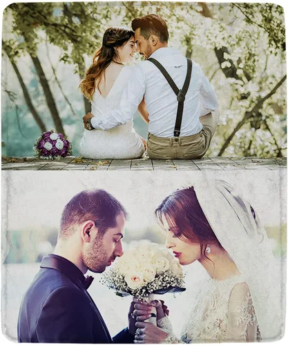 Miniatura 7 de Manta personalizada con imagen, mantas personalizadas con fotos, regalos personalizables para parejas, cumpleaños, aniversario de boda, 1 foto, 50 x