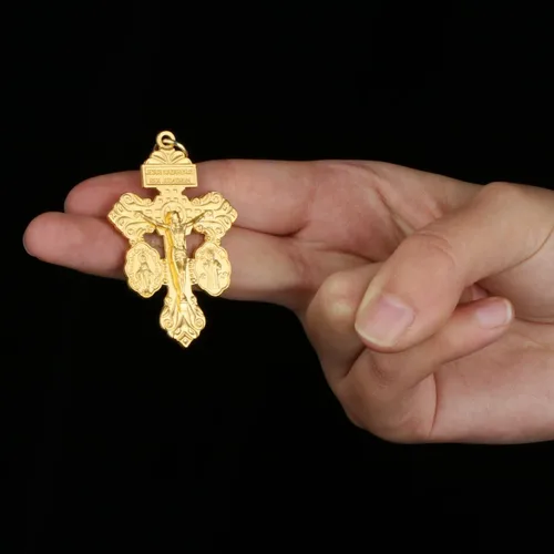 Miniatura 4 de Medalla milagrosa/San Benito/Crucifijo Crucifijo Colgantes para DIY Rosario Collar Joyería Fabricación de Cuentas de Oración Combinar Medalla