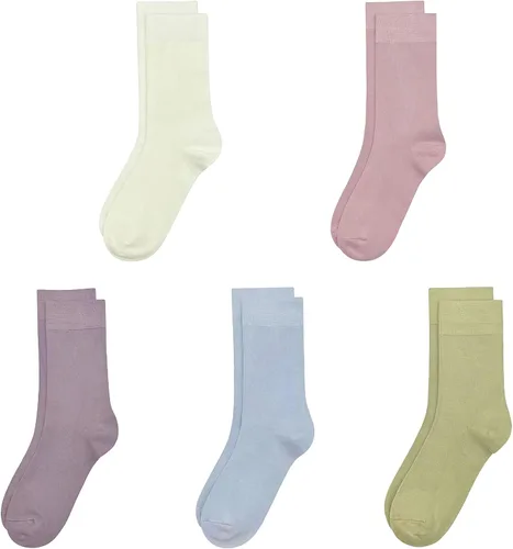 SERISIMPLE Calcetines de bambú de viscosa para niños, calcetines escolares antiolor para niños y niñas, uniforme, ligeros, con costuras planas, 5