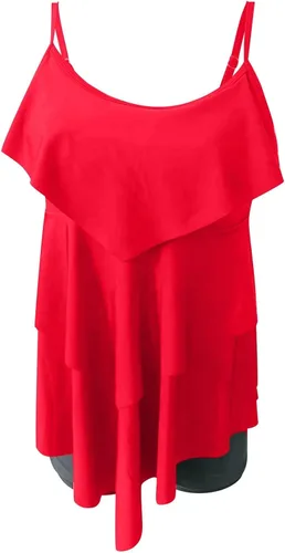 Miniatura 5 de JJHAEVDY Traje de baño de 2 piezas con tirantes ajustables para mujer, cintura alta, espalda descubierta, fluido, con almohadilla