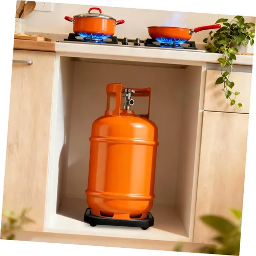 Miniatura 8 de Bandeja redonda de gas fijo al aire libre para consignación de cocina, soporte de base usado, muebles portátiles, almacenamiento doméstico simple