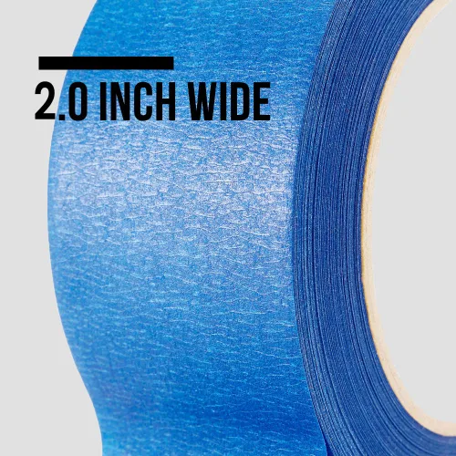 Miniatura 6 de Lichamp 6 cintas azules para pintores de 2 pulgadas de ancho, paquete múltiple de cinta adhesiva azul para pintores, 1.95 pulgadas x 55 yardas x 6