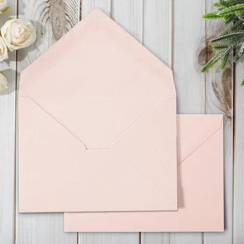 Miniatura 8 de Whaline Juego de 50 sobres de invitación A7, color verde salvia, sobres para tarjetas de felicitación, con solapa en V, fundas para tarjetas