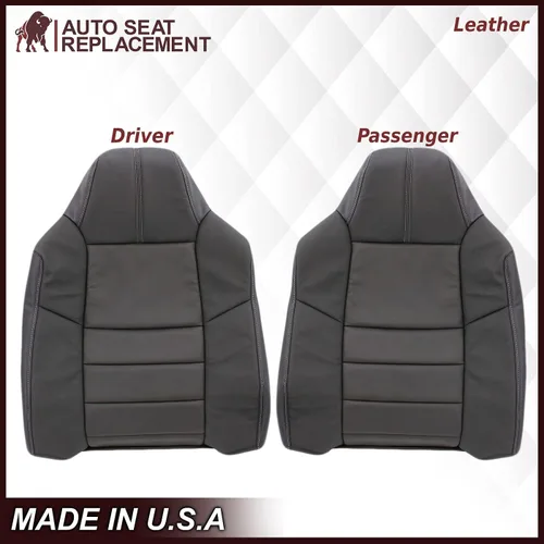 Miniatura 2 de Auto Seat Replacement, Compatible con Ford F250 F350 F450 Lariat Crew Cab 2008 2009 2010, Reemplazo de Funda de Asiento de Cuero Genuino, Fundas