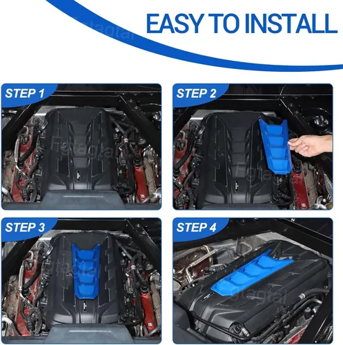 Miniatura 5 de Cubierta de protección para el compartimento del motor, panel de cubierta de carcasa compatible con Chevrolet Corvette C8 2020-2025, decoración