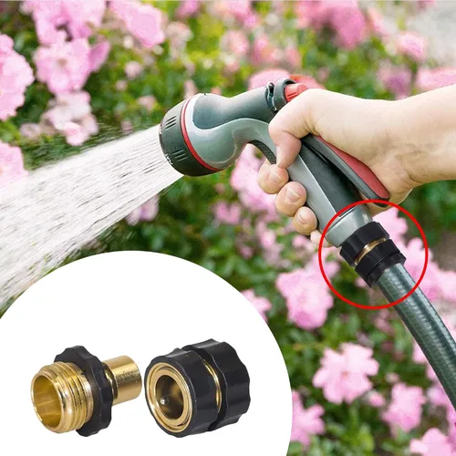 Miniatura 7 de Hourleey Conector rápido para manguera de jardín, conector rápido de 3/4 pulgadas, macho y hembra, 3