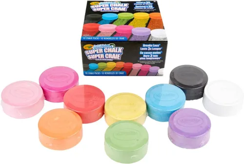 Miniatura 2 de Crayola Tiza Lavable para Acera para Niños, Juego de Súper Tiza de Larga Duración, Tiza para Exteriores, 10 Colores Surtidos