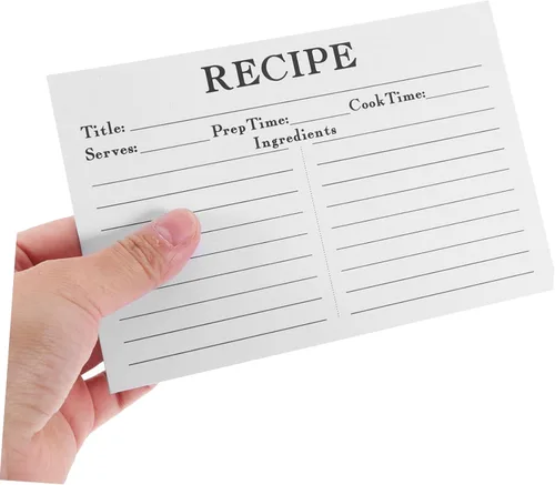 Miniatura 3 de TEHAUX 50pcs Tarjetas de Receta Fotos Sellos para Cocinar Accesorios de Cocina Uso Diario Receta Papel