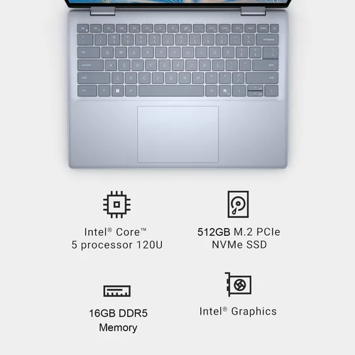 Miniatura 4 de Laptop Dell Inspiron 14 7440 2 en 1 (pantalla táctil FHD+ de 14 pulgadas, Intel Core i5 120U (> i7-1355U), 16 GB DDR5, 512 GB SSD), para diseñador