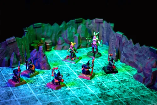 Miniatura 4 de Dirt Cheap Dungeons Goblin Cavern - Juego de 143 piezas de cueva modular y túnel - 5.5 pies de paredes lineales para cuadrícula de 1 pulgada TTRPG