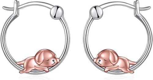 Miniatura 57 de VONALA Bonitos aretes de aro de plata de ley 925, regalos de cumpleaños para mujer