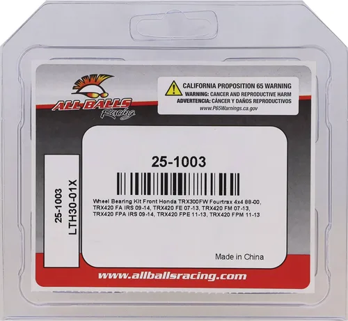 Miniatura 7 de All Balls Racing 25-1003 Kit de juntas de rodamiento de rueda compatible con/reemplazo para Honda