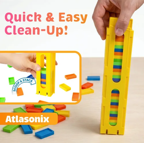 Miniatura 5 de Domino Train Domino Train para niños Dominó para niños – Juego automático de juguetes de colocación de dominó Mega Pack (300, 220,160 bloques)