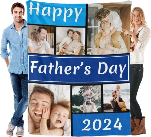 Miniatura 9 de Manta personalizada para el día del padre con foto, regalos personalizados para papá, papá, abuelo, papá, cumpleaños, Navidad