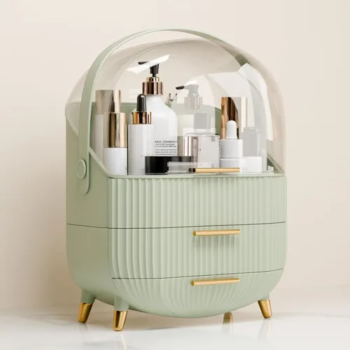 lurcns Organizadores y almacenamiento de maquillaje, organizador de maquillaje para cosméticos de tocador, organizadores de cuidado de la piel con