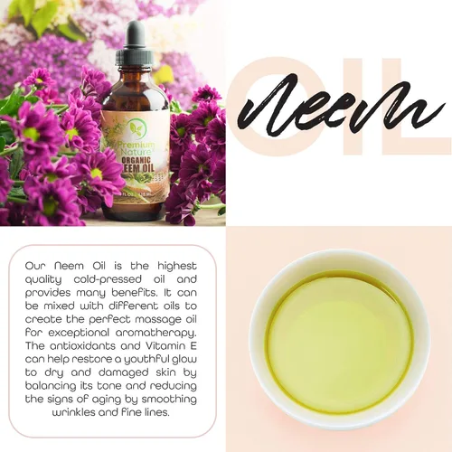 Miniatura 2 de Aceite de neem orgánico para piel y cabello, 100% puro, prensado en frío para mezcla de aceites esenciales, aceites de neem para plantas, pastel