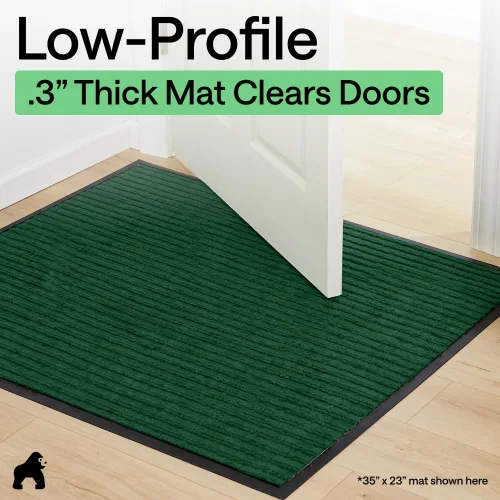 Miniatura 61 de GORILLA GRIP Tapete impermeable para puerta de protección de tráfico, 35 x 23 pulgadas, tapetes de entrada resistentes, tapetes comerciales con Negro