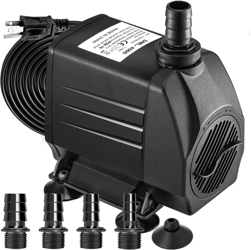 Miniatura 9 de GROWNEER Paquete de 2 bombas sumergibles de 550 GPH de 30 W, bomba de agua ultra silenciosa, 2000 L/H, con elevación de 7.2 pies, 3 boquillas
