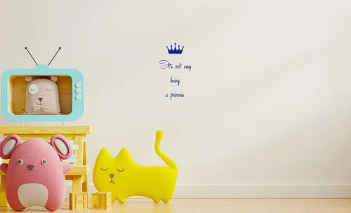 Miniatura 6 de Wall Decals Vinyl Decal Sticker Girl Quote It's Not Easy Being a Princess Crown Home Interior Art Mural Kids Nursery Baby Room Decor KT19