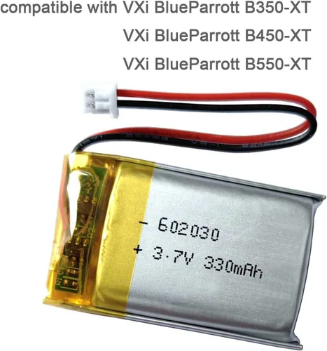 Miniatura 4 de Batería 602030, batería de repuesto de 330 mAh para auriculares Bluetooth VXI BlueParrott B350-XT B450-XT, compatible con batería de cámara