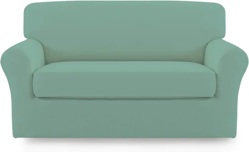 Miniatura 31 de Easy-Going Funda de Sofá Elástica de Microfibra de 2 Piezas – Cubierta de Sofá Suave Ajustada de Spandex, Protector de Muebles Lavable con Parte