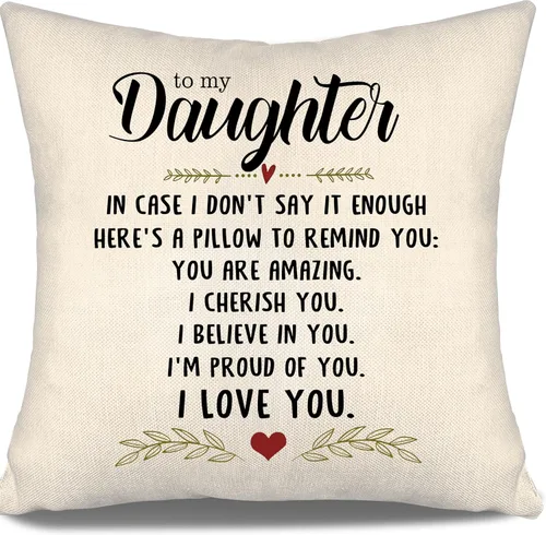 Miniatura 30 de En caso de que no lo diga lo suficiente aquí hay una almohada para recordarte que eres increíble, te aprecio, te quiero. Funda de almohada para tía