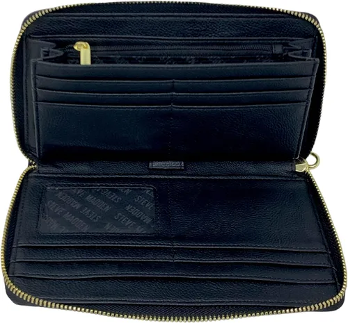 Miniatura 2 de Steve Madden Cartera de pulsera con cremallera alrededor - Negro, Negro
