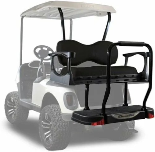Miniatura 11 de MadJax Genesis 300 - Kit de asiento trasero de aluminio para modelos EZGO RXV 2008 en adelante, cojines negros de lujo