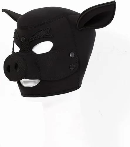 Miniatura 4 de Máscara de cerdito Máscara de cabeza completa de neopreno Máscara de cabeza de animal Máscara de disfraz de cabeza de cerdo Máscaras