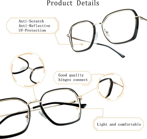 Miniatura 3 de LifeArt Lentes de luz azul, antifatiga ocular, anteojos de lectura para computadora, gafas de juegos, gafas de TV para mujeres y hombres