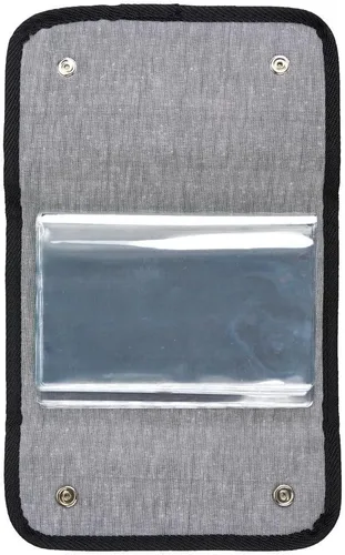 Miniatura 2 de Soporte de documentos de vinilo compacto negro, 6 x 8 pulgadas, almacena hasta 36 documentos y se adapta a la mayoría de compartimentos de camiones