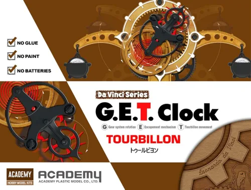 Miniatura 2 de Academy Modelos Leonardo Da Vinci Tourbillon Reloj Plástico Modelo 18185 ACA18185 Academy Da Vinci Serie: G.E.T. Reloj