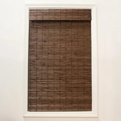 Miniatura 9 de Radiance Persianas Romanas de Bambú Sin Cordón para Ventanas - Persianas de Bambú de Varillas Planas para Control de Luz Semi-Privado - Persianas
