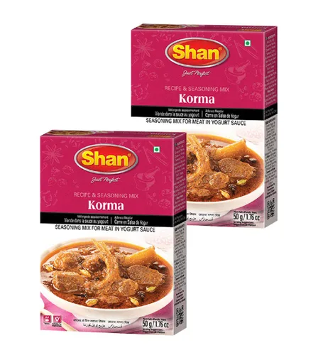 Miniatura 146 de Shan Korma Recipe and Seasoning Mix 1.76 oz (50g) - Spice Powder for Traditional Meat in Yogurt Sauce - Suitable for Vegetarians - Airtight Bag in a