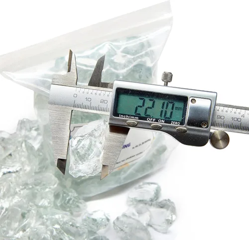 Miniatura 3 de TWINKLING Piedra de grava de vidrio de fuego de alto brillo, vidrio roto, vidrio para fogata, vidrio triturado para decoración de acuario, fosa