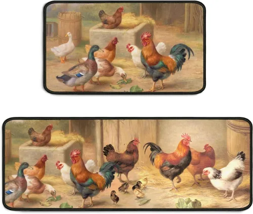 Miniatura 12 de Juego de 2 alfombras de cocina de mal de ojo, psicodélicas, antideslizantes, impermeables, cómodas, para decoración del hogar, sala de estar, 17 x