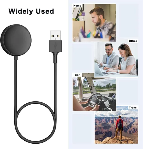 Miniatura 9 de Vancle Cargador de pared rápido para Samsung Galaxy Watch 8/8 Classic/7/6/5/4/3/Active 2/Active, 3.3 pies magnético USB carga cable Dock soporte