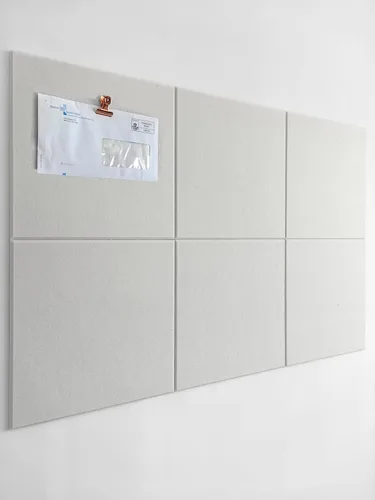 Miniatura 30 de Tabla de corcho alternativa de 24 x 36 pulgadas, paquete de 6 azulejos de pared de fieltro con pestañas adhesivas extraíbles seguras, tableros