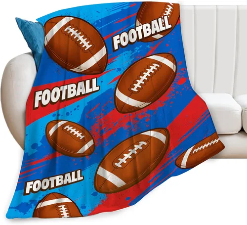 Miniatura 2 de Manta de fútbol americano, manta de forro polar mullido, súper suave, acogedora y cálida, manta deportiva, regalos para niños, niñas, niños