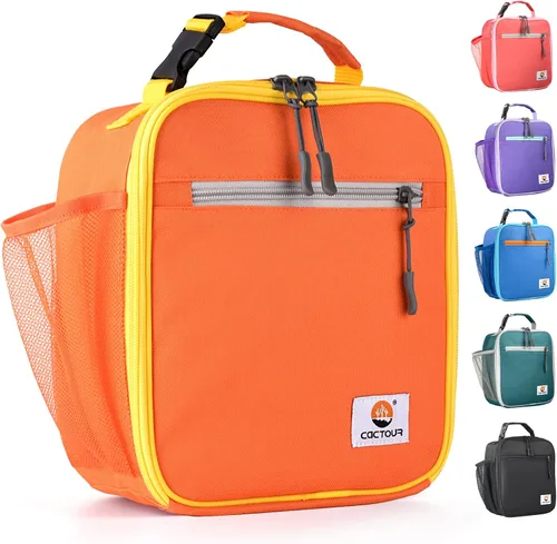 Miniatura 11 de CaCTOUR Lonchera para Niños, 2 Paquetes Bolsa de Almuerzo Aislada para Niñas y Niños, Bolsa Suave Mini Enfriador Regreso a la Escuela Bolsa