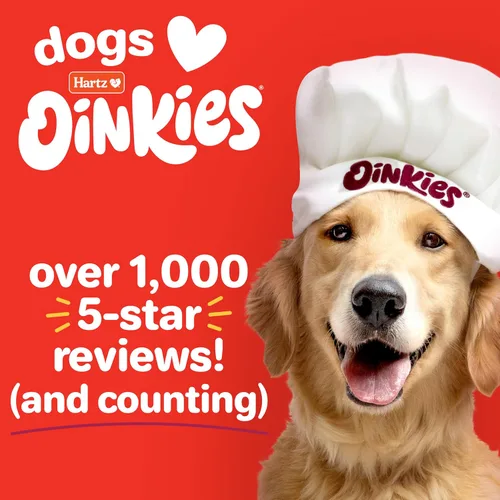 Miniatura 8 de Hartz Oinkies Porkalicious - Golosinas para perros de piel de cerdo ahumado, paquete de 32