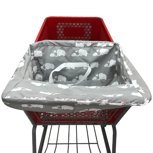 Miniatura 4 de Funda portátil para carrito de compras, fundas para silla alta y carrito de comestibles para bebés, niños, bebés y niños pequeños, bolsa de Elefante