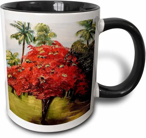 3dRose Foto de un árbol extravagante con palmeras en Puerto Rico - Tazas (mug_171480_4)