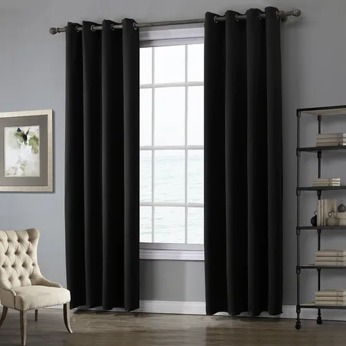 Miniatura 2 de Cortinas opacas con aislamiento térmico, color negro