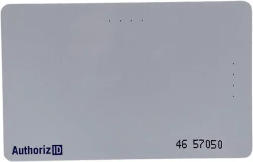 Miniatura 3 de Tarjeta de proximidad CR80 imprimible de 50 – 26 bits H10301 125 KHz CR80 chip AuthorizID Wiegand. Compatible con 1386 1326 7610 1586 1391 y 1346.