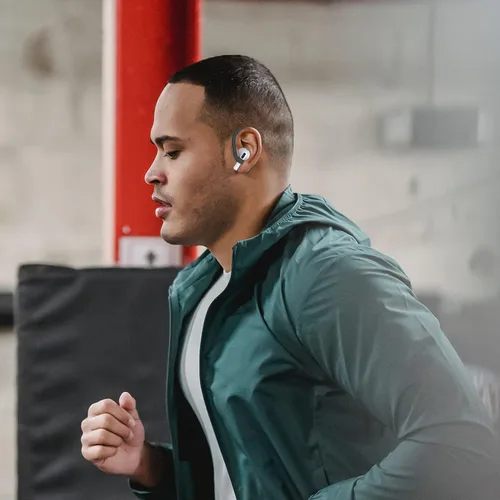 Miniatura 5 de 2 pares de ganchos para los oídos para AirPods Pro 2 y 1, AirPods 4 y 3, antideslizantes y cómodos, diseño ergonómico, accesorios (S, negro)